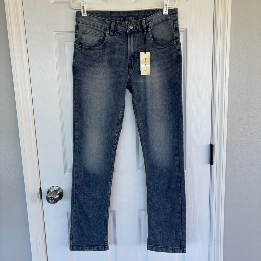 Halfway Dead Men’s Jeans Size 31 x 30 Blue Medium Wash Straight Leg